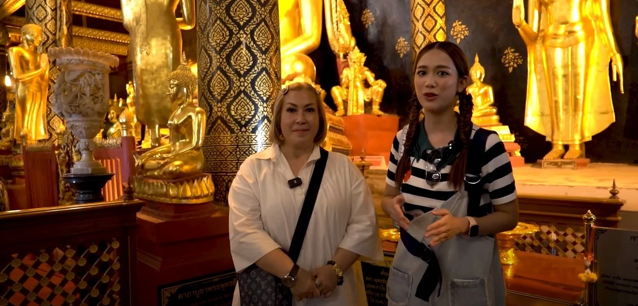 แม็กกี้ อาภา พาเที่ยวไหว้พระ พิษณุโลก แถมยังร่วมกิจกรรมรักษ์โลก 