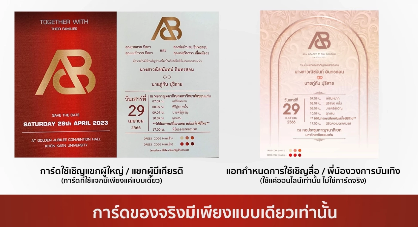 จบดราม่า การ์ดเชิญงานแต่งงาน แอน อรดี ทำไมไม่มีชื่อพ่อแม่