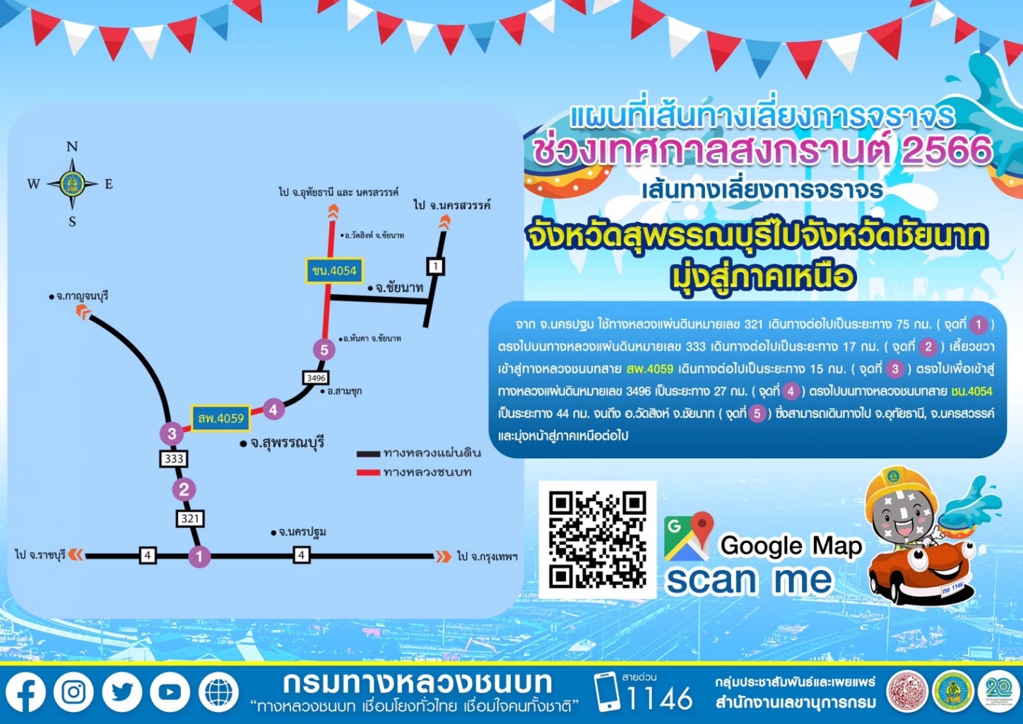 เปิด 7 เส้นทาง เลี่ยงรถติด สายเหนือ-อีสาน-ใต้ ช่วงเทศกาลสงกรานต์