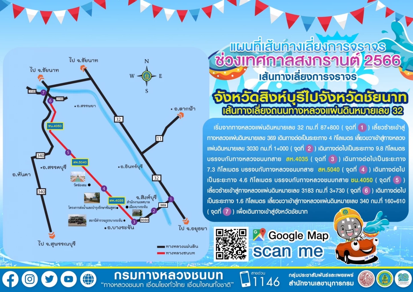 เปิด 7 เส้นทาง เลี่ยงรถติด สายเหนือ-อีสาน-ใต้ ช่วงเทศกาลสงกรานต์