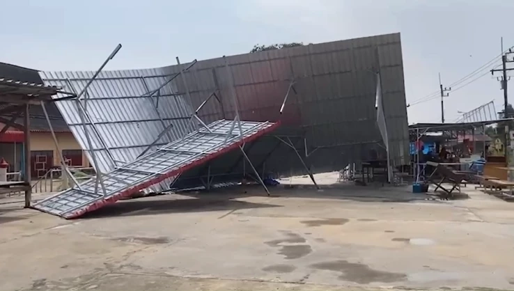 ต้องแรงขนาดไหน "พายุฤดูร้อน" ถล่มระยอง ลมแรงหอบพระพุทธรูปหนักร้อยโลปลิว