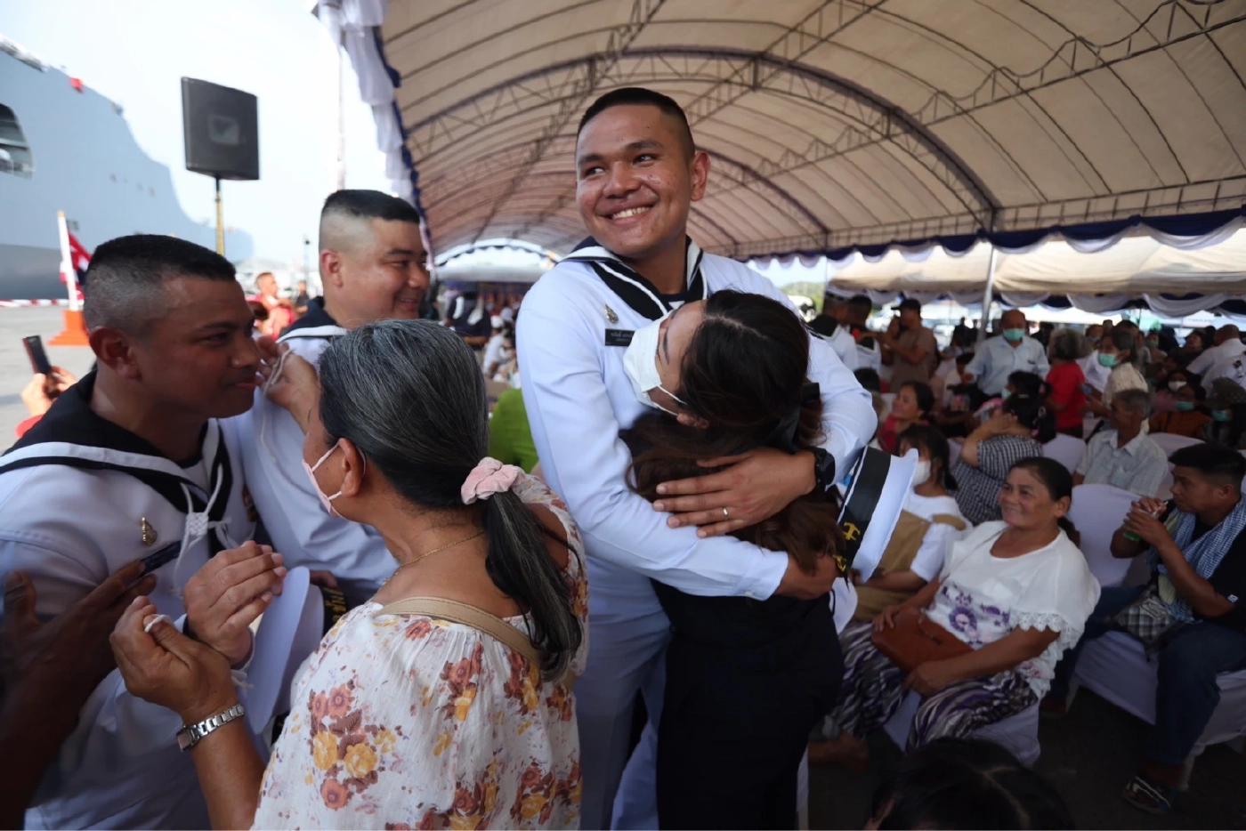 "ผบ.ทร." ต้อนรับ "เรือหลวงช้าง" มั่นใจขีดความสามารถ ตั้งงบฯปี 67 อีก 950 ล้าน