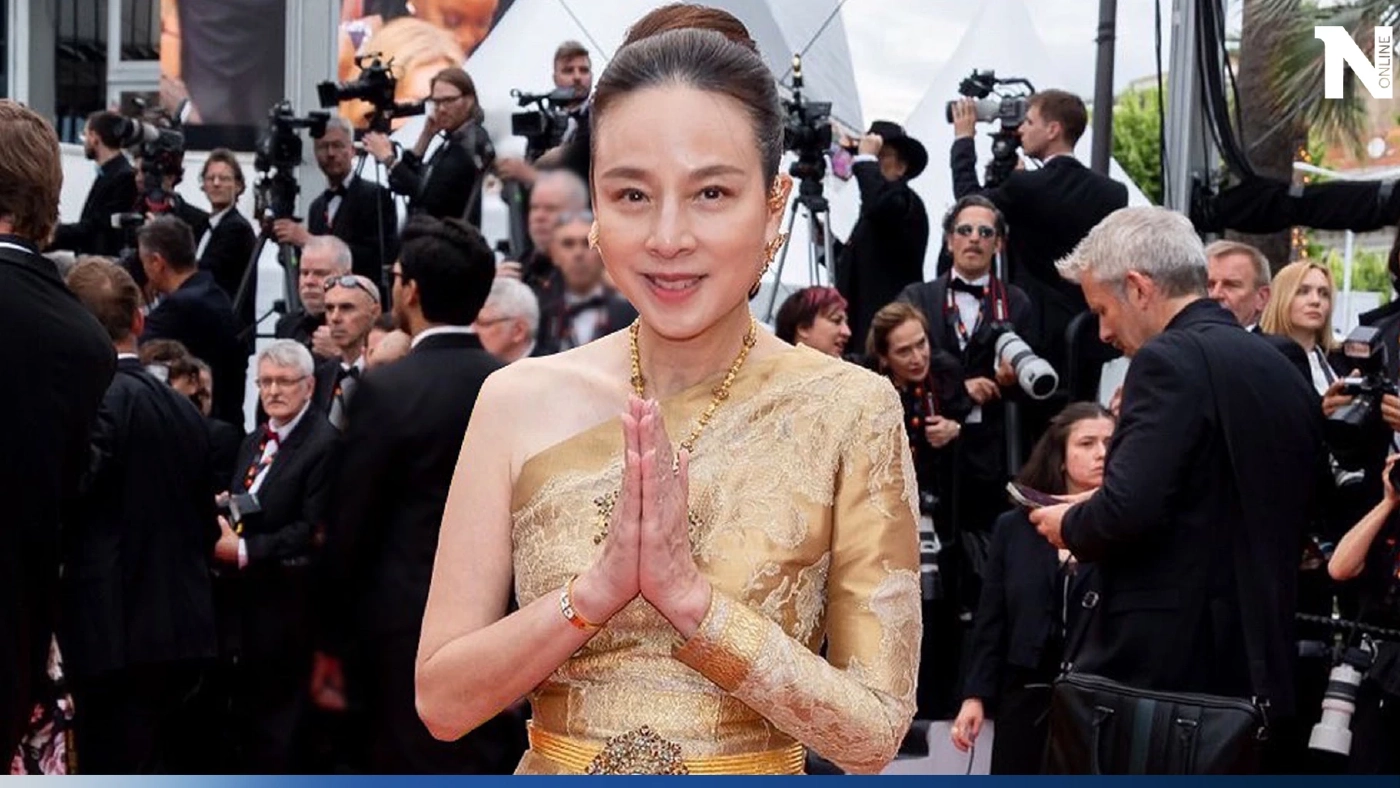 มาดามแป้ง เฉิดฉายในชุดผ้าไหมไทย ในเทศกาลหนังเมืองคานส์ 