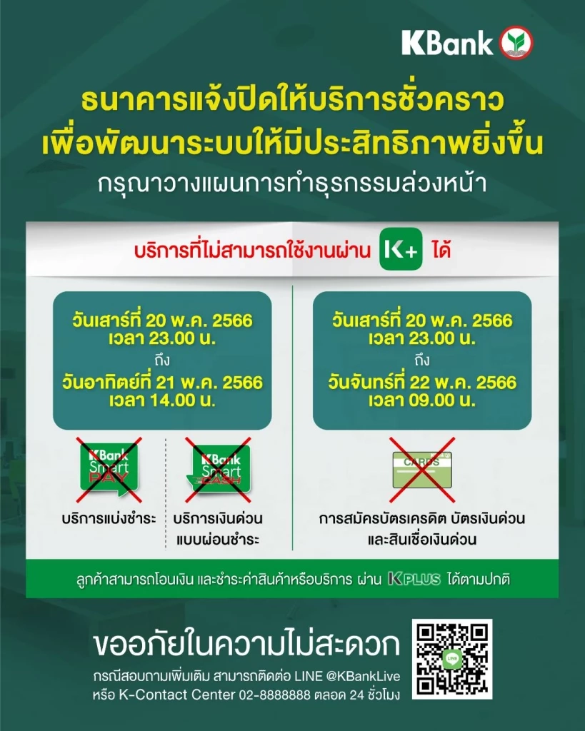 เช็กเลย ! 3 แบงก์ปิดปรับปรุงระบบเดือนพ.ค.มีวันไหนกันบ้าง