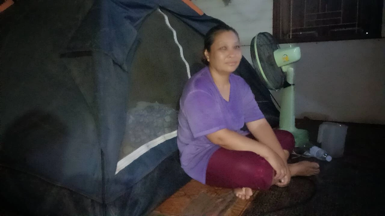  นางมยุรี โพธิเกิด ชาวบ้านโคกชัน ที่ได้รับความเดือดร้อน