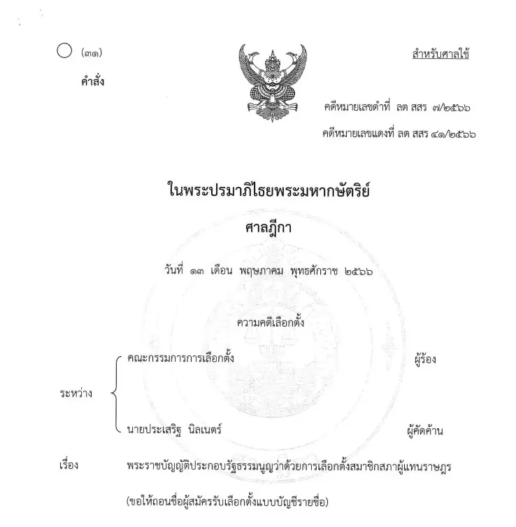 กต.ประกาศถอนชื่อ ประเสริฐ นิลเนตร์ ผู้สมัครส.ส.บัญชีรายชื่อ ชาติพัฒนากล้า