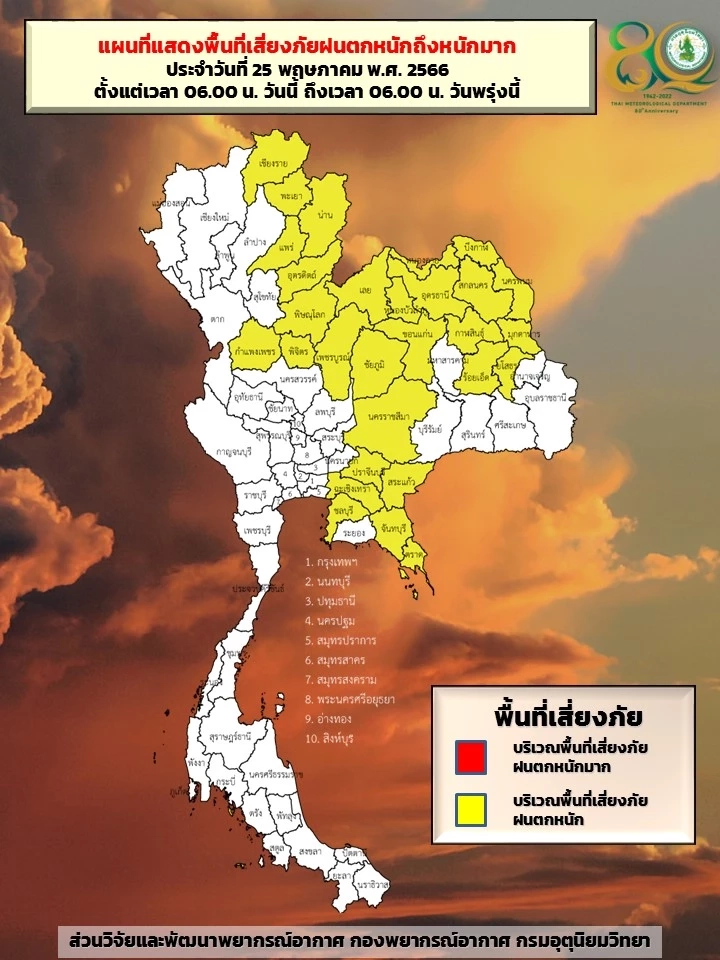 พยากรณ์อากาศวันนี้ มรสุมปกคลุม อุตุฯเตือน 40 จว. ฝนฟ้าคะนอง-ลมกระโชกแรง