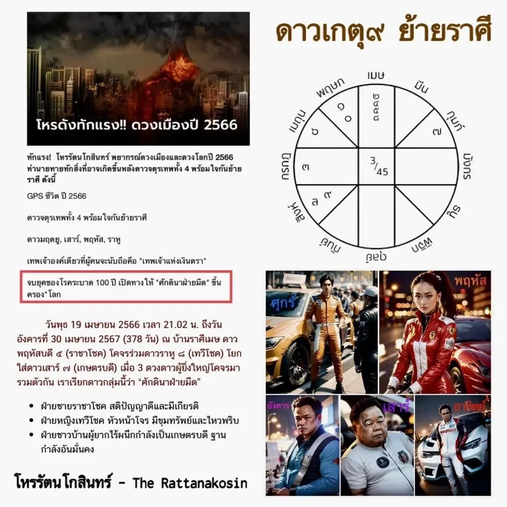 โหรรัตนโกสินทร์โพสต์ เถ้ามอดม้วยโหมใหม่เป็นไฟแรง ดาวพเนจรบ้านไกลจะหวนคืน 