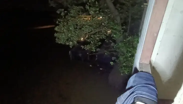 จุดที่เกิดเหตุหนุ่มกัมพูชาโดดแม่น้ำบางปะกงประชดชีวิต