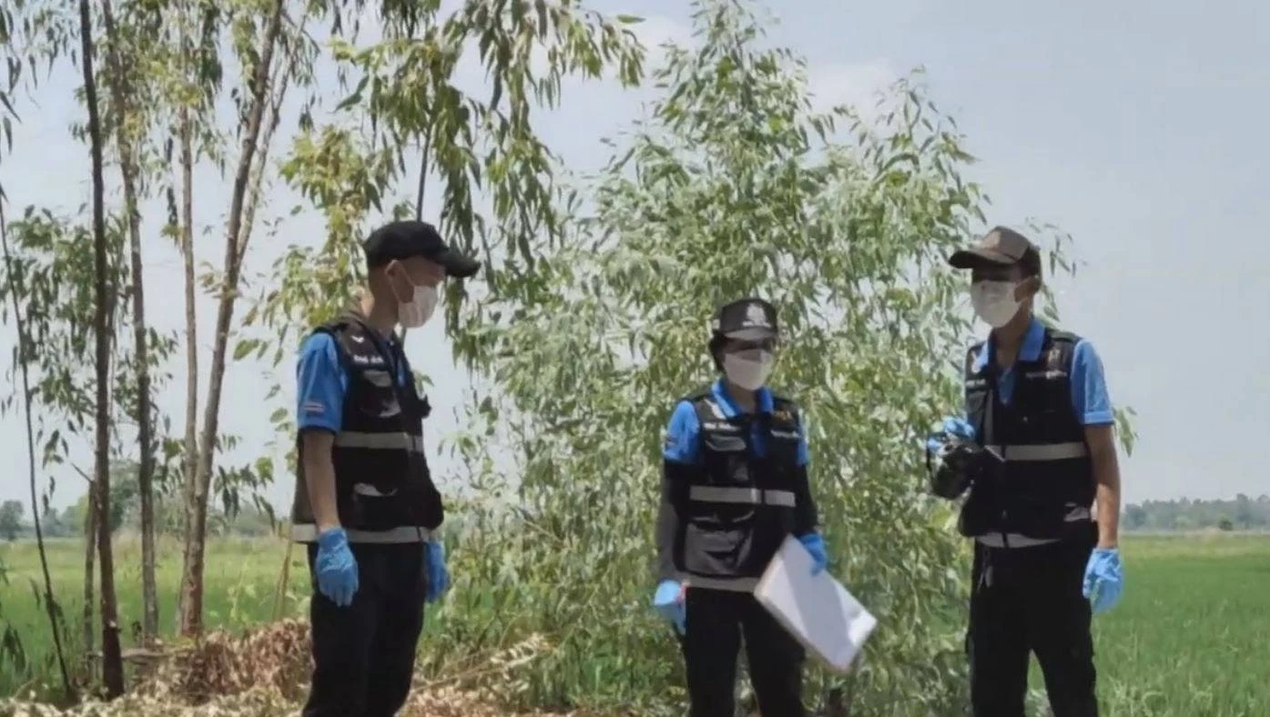 ภาพเจ้าหน้าที่ พฐ.ตรวจสอบที่เกิดเหตุ