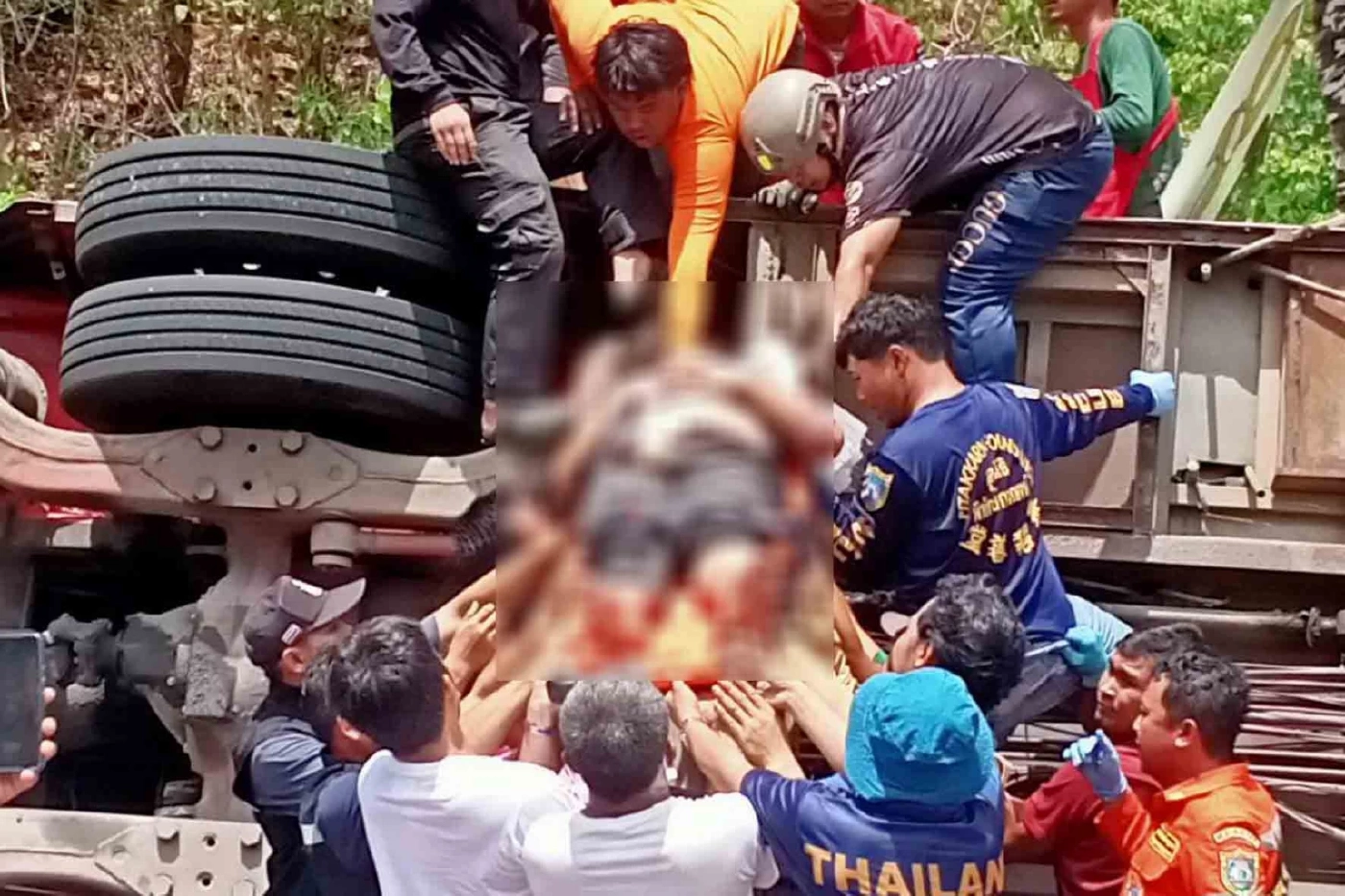 รถทัวร์นำเที่ยวจากอ่างทอง หลุดโค้งเขาตับเต่า ดับ 2 เจ็บระนาว 30 คน