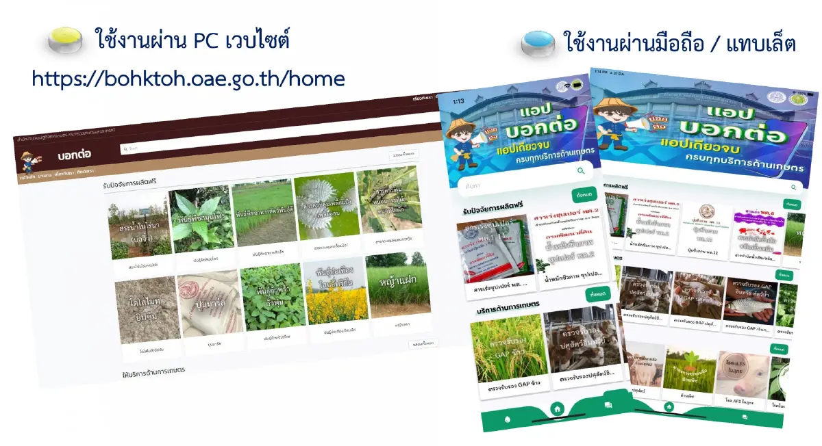 สศก. เปิดตัวแอป ‘บอกต่อ’ แหล่งรวมศูนย์บริการครบทุกบริการด้านเกษตร