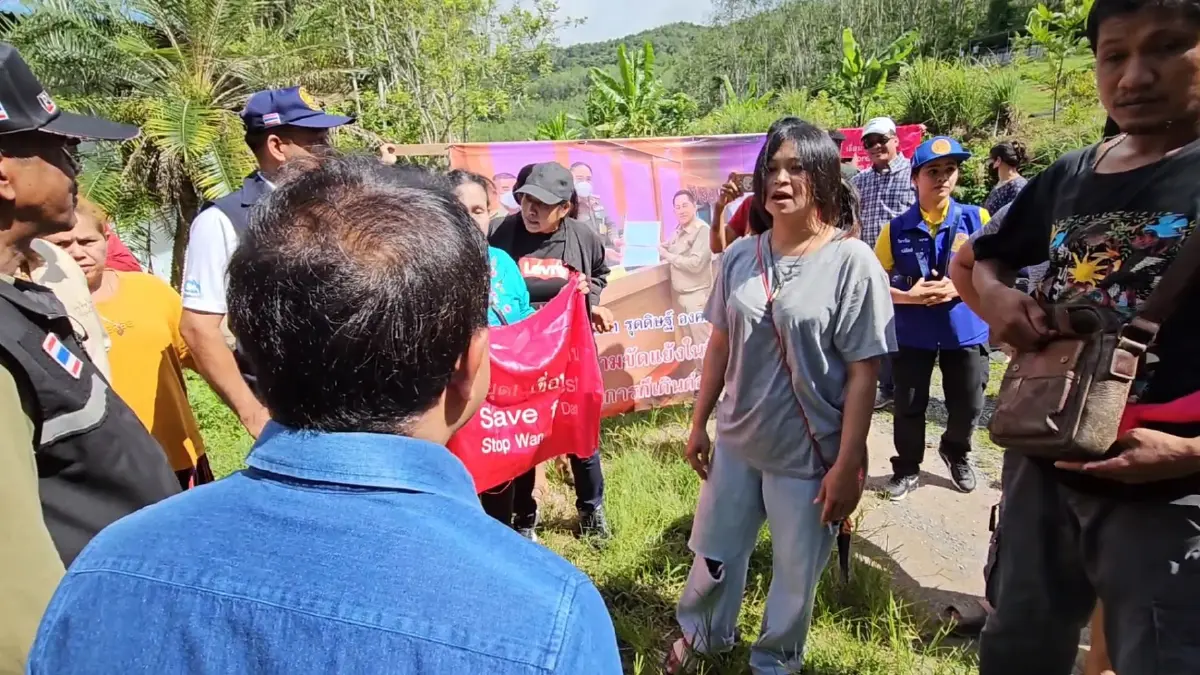 เดือด! ชาวบ้านวังหีบ ขวางปักหมุดสร้างเขื่อน ลั่น! มีทางเดียวระเบิดทั้งชุมชน