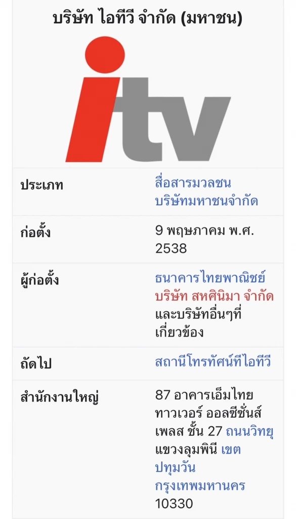 สำรวจที่ตั้ง บ.ไอทีวี ไม่พบชื่อในอาคาร