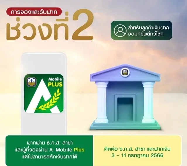 ลูกค้าธ.ก.ส.ไม่ควรพลาด ! สลาก "ชุดมั่งมีทวีโชค" ฝาก 100 ลุ้นรวยล้าน