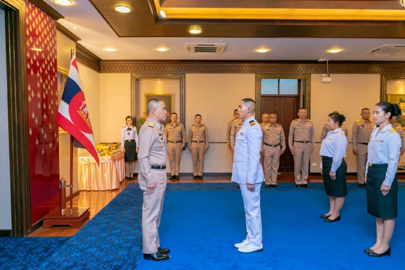 "ผบ.ทร." เป็นประธานพิธีบรรจุขรก. ทดแทนกำลังพลเรือหลวงสุโขทัย ที่เสียชีวิต