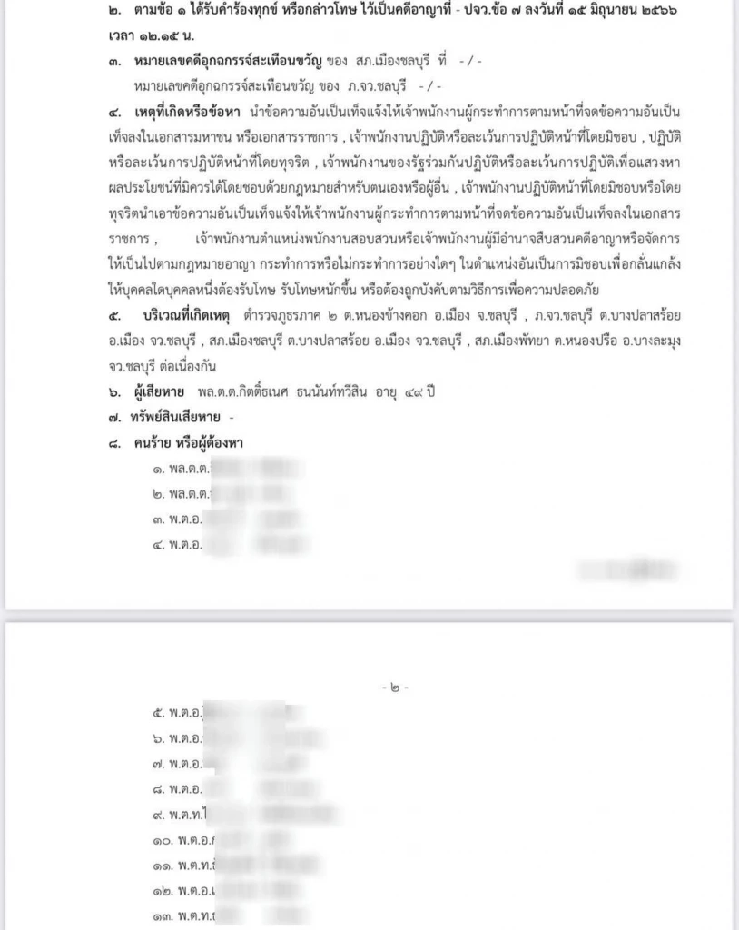 อดีตผู้การชลบุรี แจ้งจับ 13 ตำรวจ กลั่นแกล้งให้ได้รับโทษ คดีเปลี่ยนตัวผู้ต้องหา ยิงรถในพูลวิลล่า 