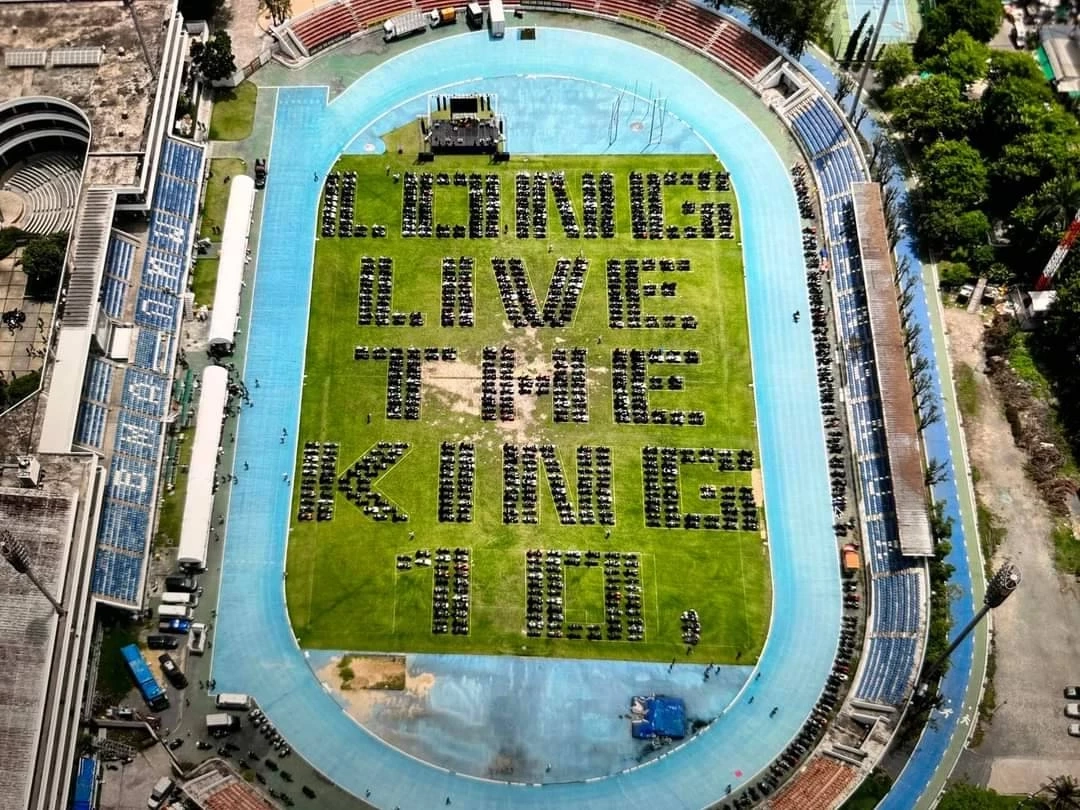 "ชาวฮาเล่ย์"กว่า1,000 คัน รวมตัวแปรอักษรเฉลิมพระเกียรติ "ในหลวงร.10"   