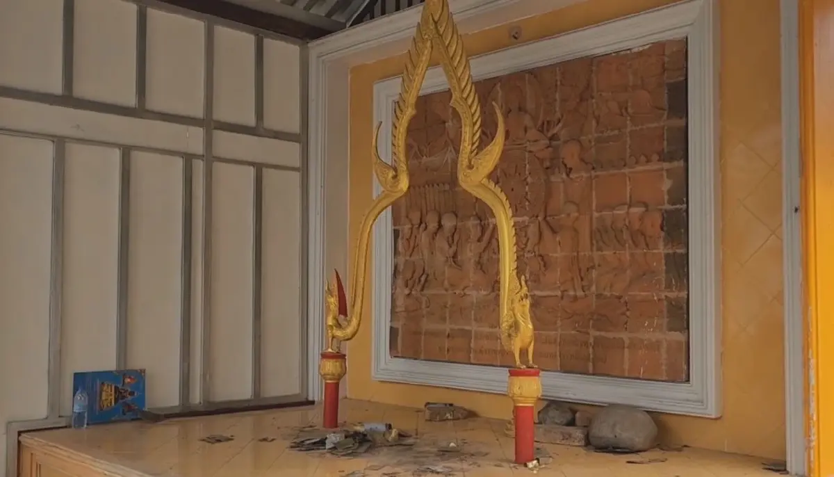 สลด ย้ายพระพุทธรูปลงจากรถบรรทุก ร่วงทับร่างดับ 1 เจ็บ 1
