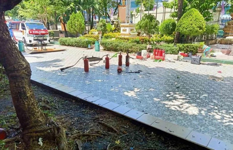 8 จนท.เสียใจกับเหตุการณ์ไม่คาดคิด-แจงถังดับเพลิงที่ระเบิด ไม่ใช่ที่สาธิต