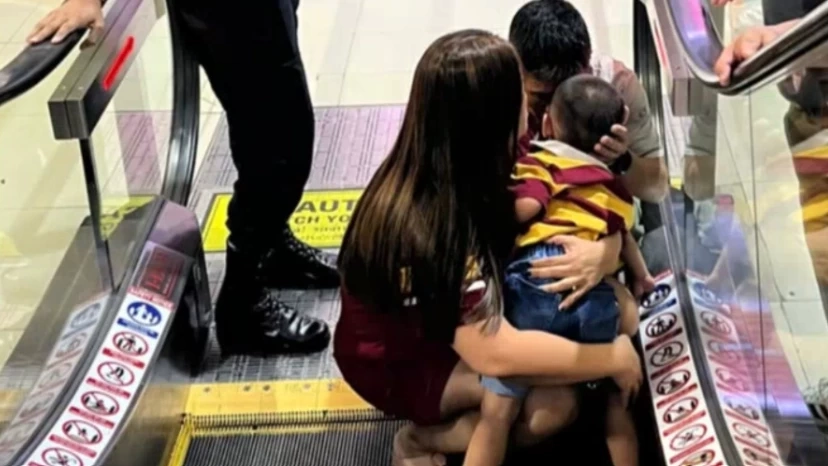 แห่แชร์ คลิปทางเลื่อน "สนามบินดอนเมือง" ดูดเท้าเด็กชาย ต้องงัดนาน 30 นาที