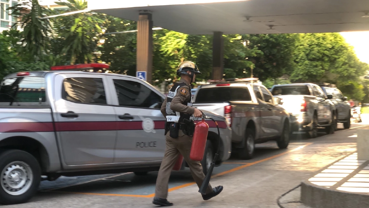 8 จนท.เสียใจกับเหตุการณ์ไม่คาดคิด-แจงถังดับเพลิงที่ระเบิด ไม่ใช่ที่สาธิต