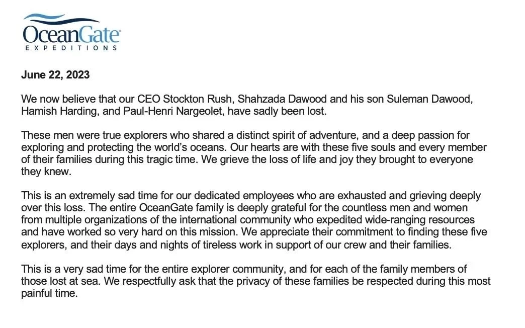 เจมส์ คาเมรอน เคลื่อนไหวแล้ว กรณี "เรือไททัน" จมเหมือน "เรือไททานิค" 