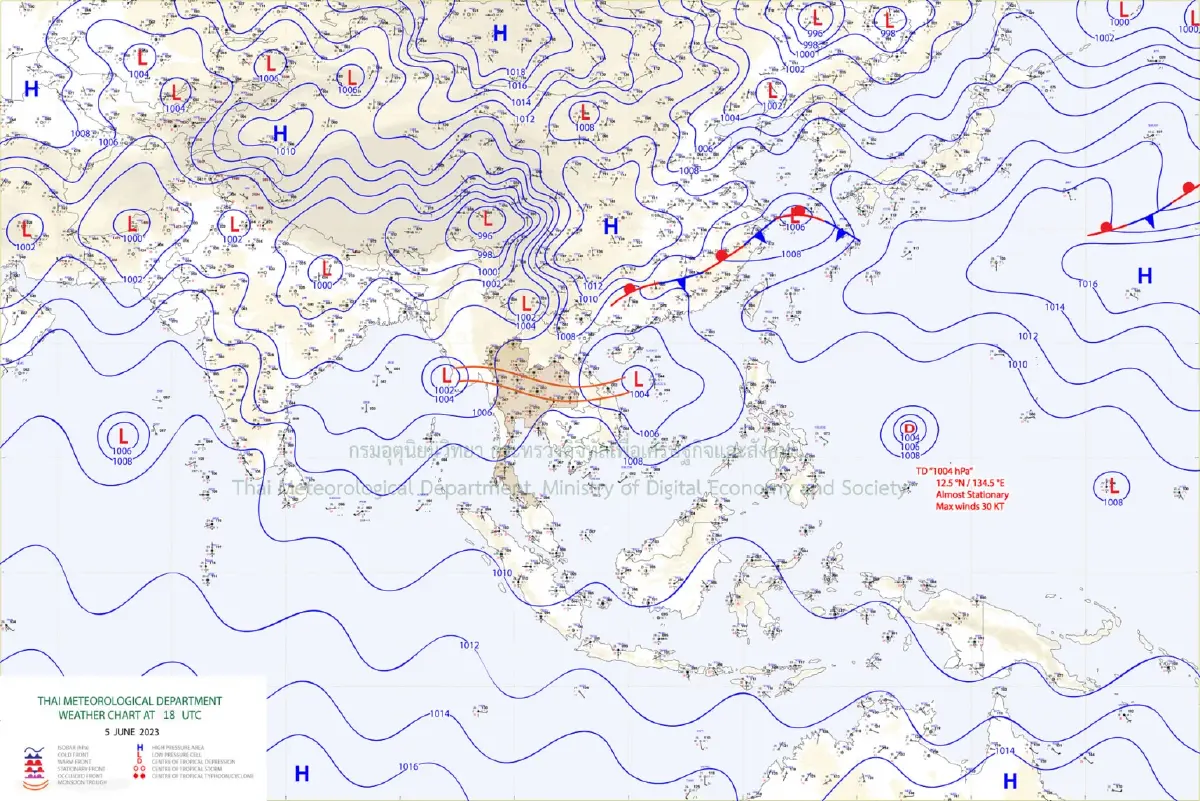 สภาพอากาศวันพรุ่งนี้ กรุงเทพ-ปริมณฑล ฝนฟ้าคะนองร้อยละ 60 ฝนตกหนักบางแห่ง 