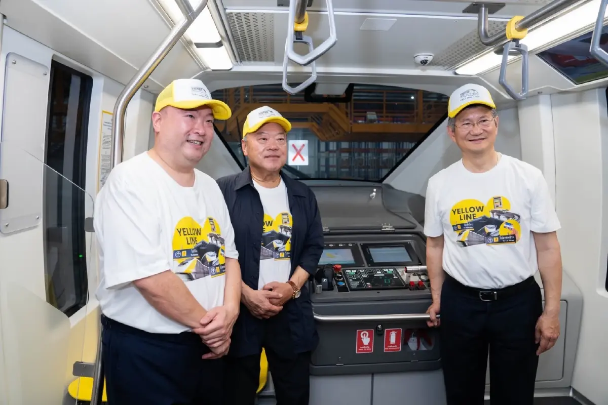 ‘คีรี กาญจนพาสน์’ คิกออฟขบวนปฐมฤกษ์ รถไฟฟ้ามหานคร สายสีเหลือง