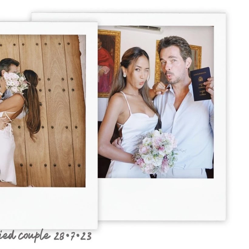 "เมญ่า" เผยโมเมนต์วิวาห์สุดหวานกับสามีตาน้ำข้าว พร้อมโชว์ทะเบียนสมรส