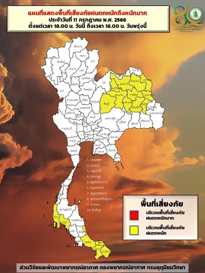 เตือน ทั่วไทยรับมือฝนฟ้าคะนอง และมีฝนตกหนัก เช็กพิกัดเสี่ยงภัยได้ที่นี่ 