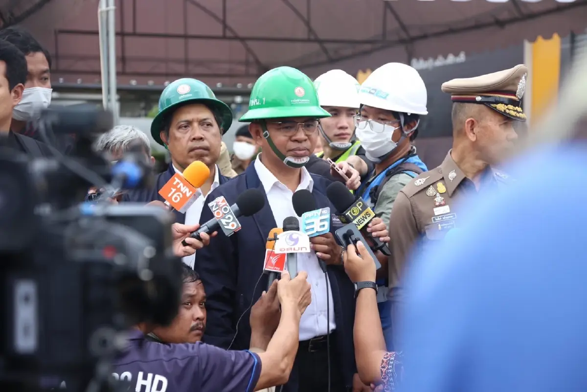 ผู้ว่าการ MEA ลงพื้นที่ติดตามระบบไฟฟ้า เหตุคานสะพานทรุดตัวย่านลาดกระบัง