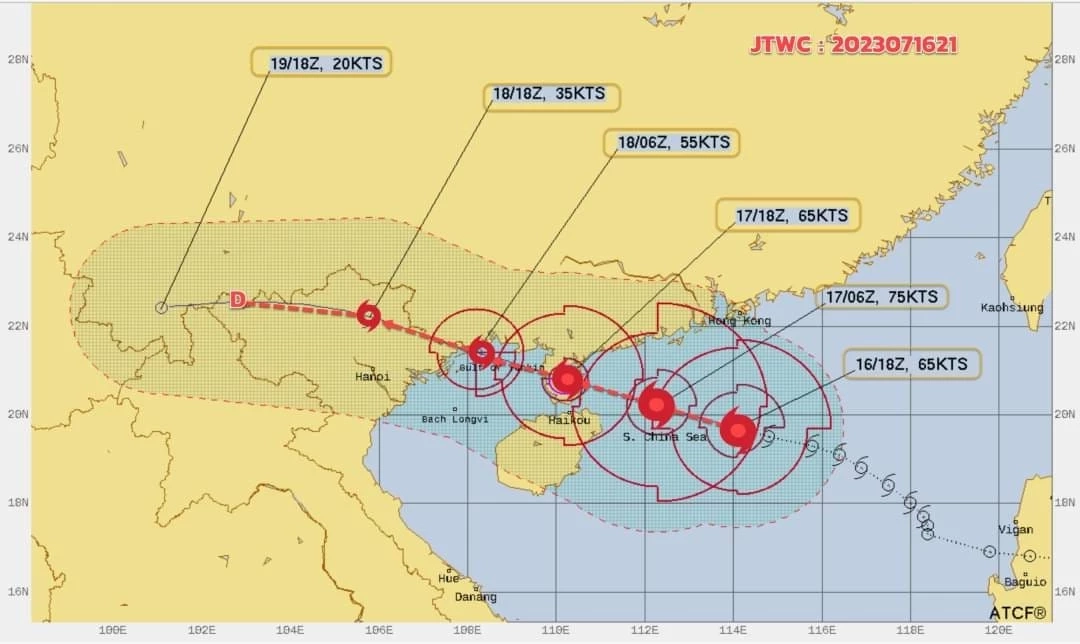 ส่องเส้นทางพายุ "ตาลิม" เคลื่อนผ่านจุดไหนบ้าง ทำไทยฝนตกหรือไม่?
