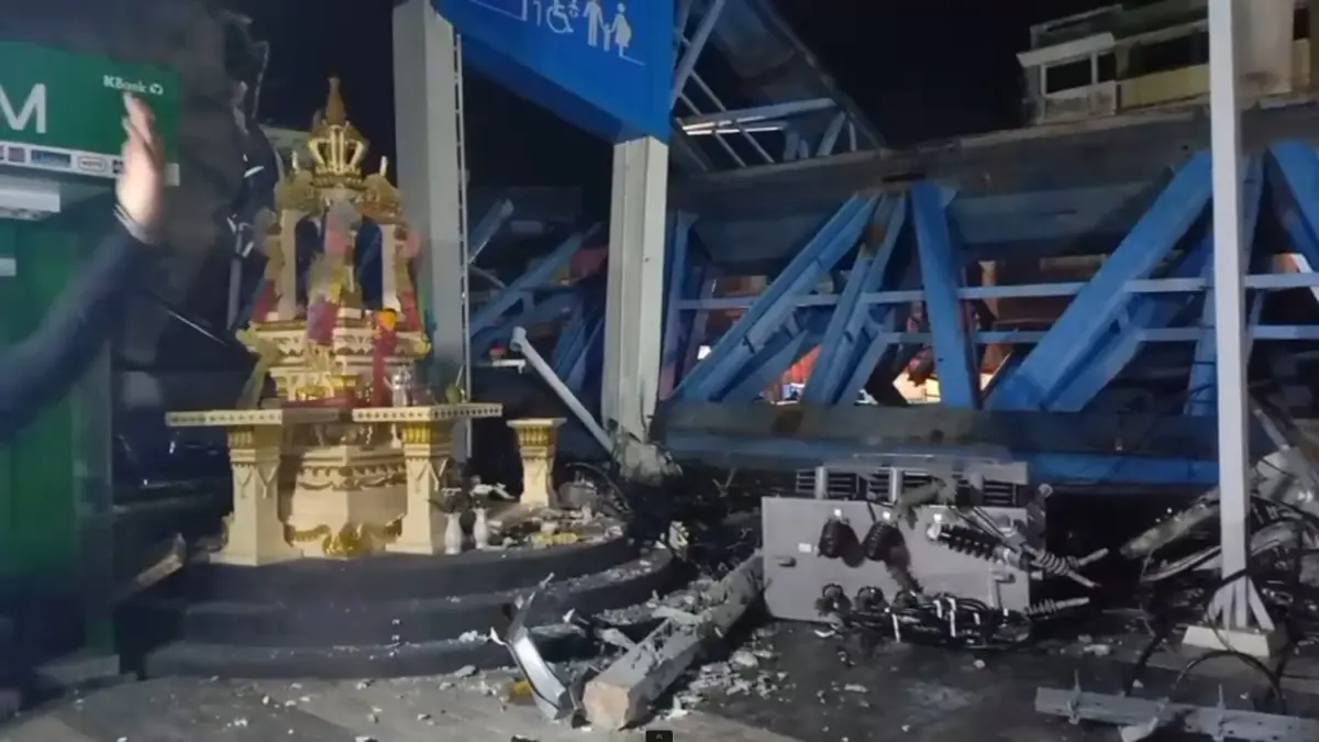 กทม.ใช้รถเครนขนาด 200 ตันเร่งเก็บกู้ซากเร่งด่วน