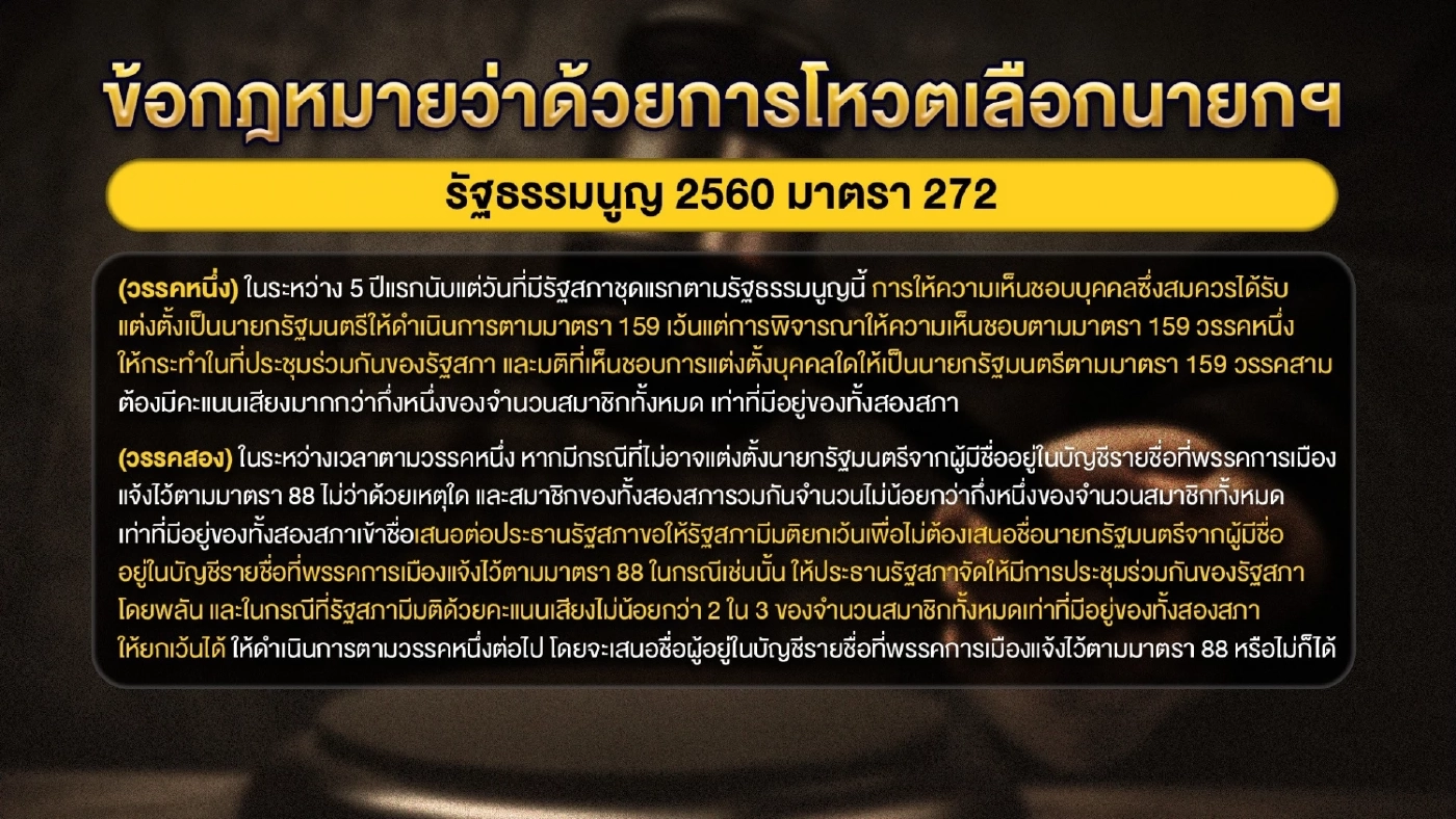 ผ่าขั้นตอนเลือกนายกฯสุดลำบาก...ทำไมจึงยากนัก?  