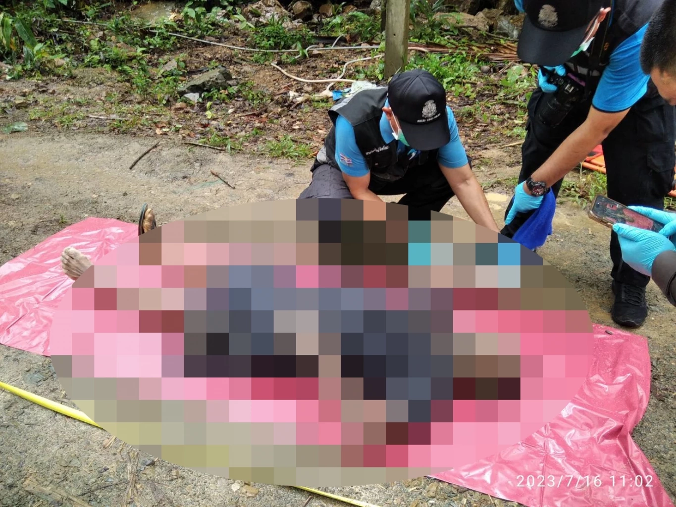 สุดเหี้ยม! พบร่างถูกสังหารหมู่ 4 ศพ กลางป่ายางที่ชุมพร