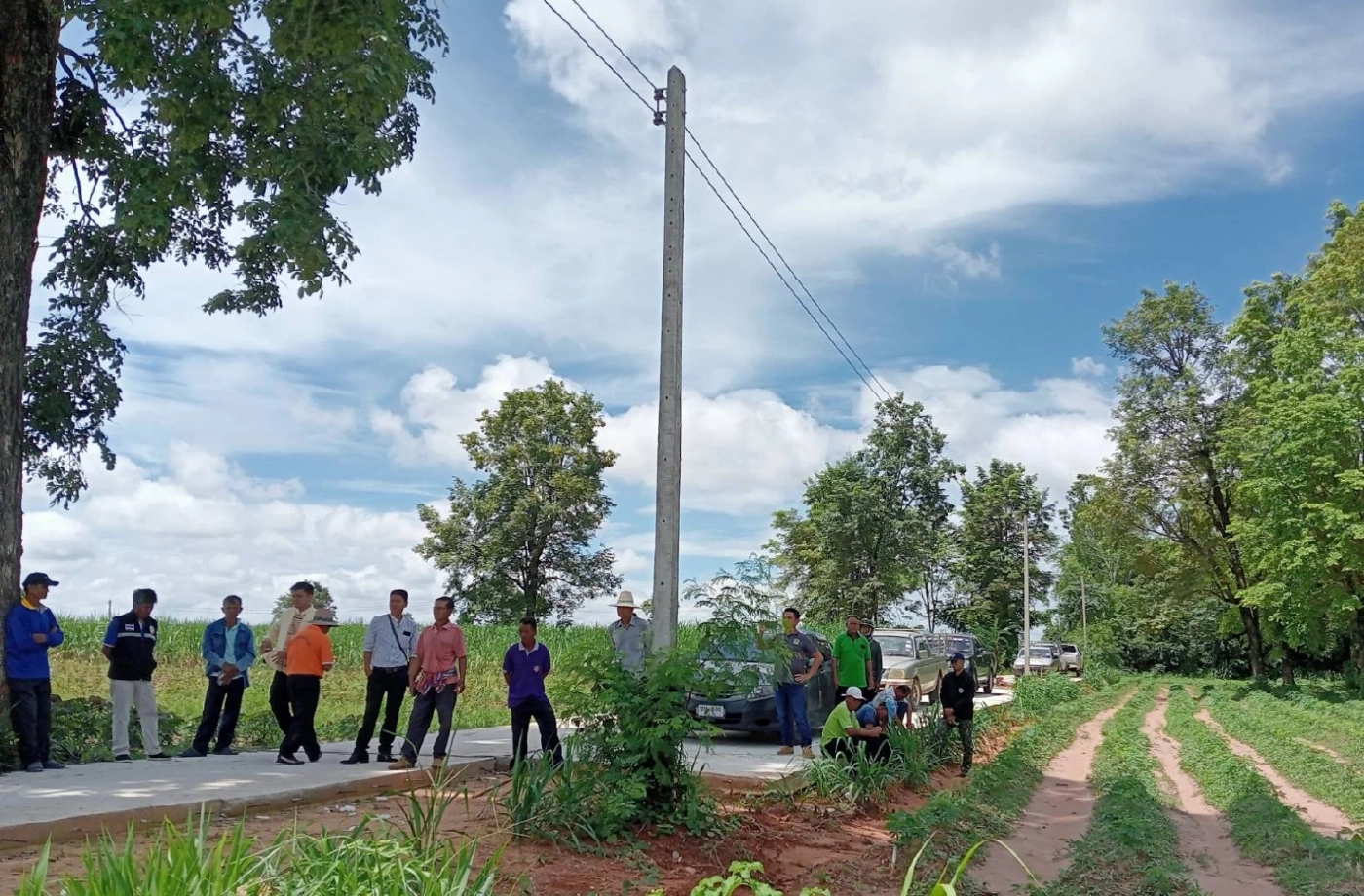 หวิดวางมวย คัดค้านรังวัดที่ดิน สร้างถนนคอนกรีต-ย้ายเสาไฟไม่ได้