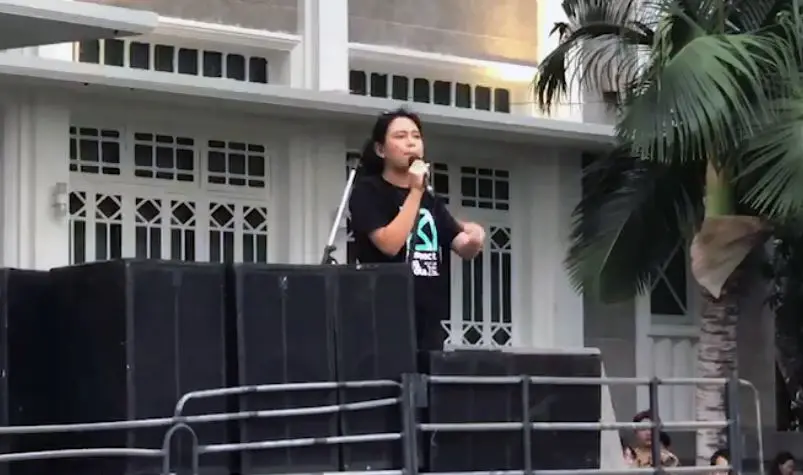 "มายด์ ภัสราวลี" ปราศรัยเดือดย้ำไม่ได้ป้อง "พิธา" แต่ป้องเสียง ปชช.