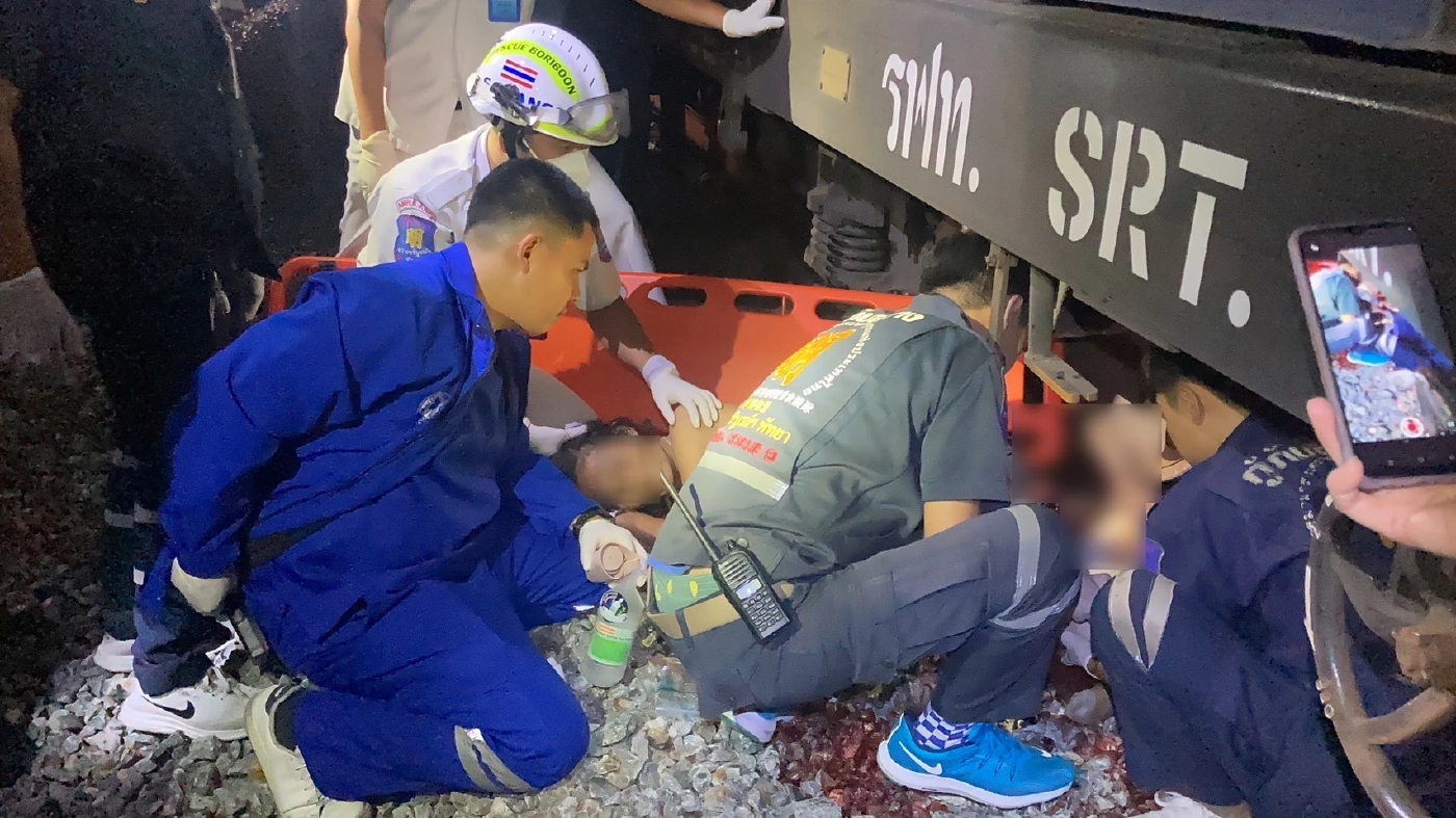 สาวเมาหลับพาดรางรถไฟ ม้าเหล็กขยี้ขาขาดสองข้าง รอดปาฏิหาริย์