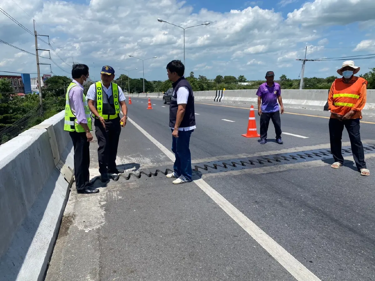 กรมทางหลวงแจงดรามา สะพานข้ามแยกเคลื่อนตัว เหตุจากอุณหภูมิเปลี่ยนแปลง