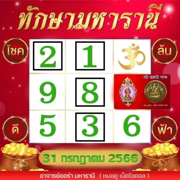 รวมเลขเด็ดเลขดัง งวด 31 7 66 เลขดังปฏิทินจีน เลขฝาโลงครูชลธี สำนักดังอีกเพียบ