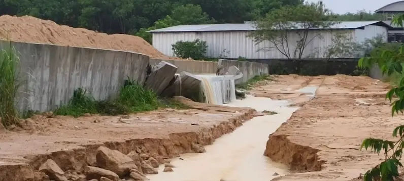 ชาวบ้านร้อง โรงงานทำน้ำท่วมบ้านจนอยู่ไม่ได้ แถมญาติยังถูกไฟดูดเสียชีวิต