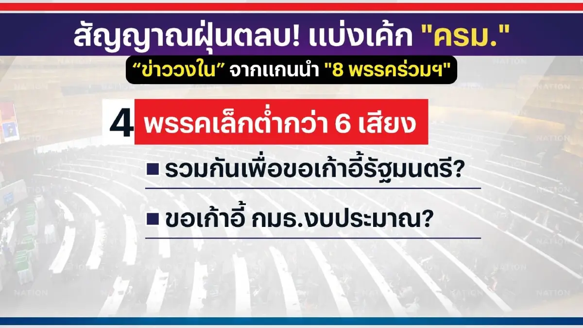 นายกฯยังไม่มี-แบ่งเค้กรัฐมนตรีกันฝุ่นตลบ