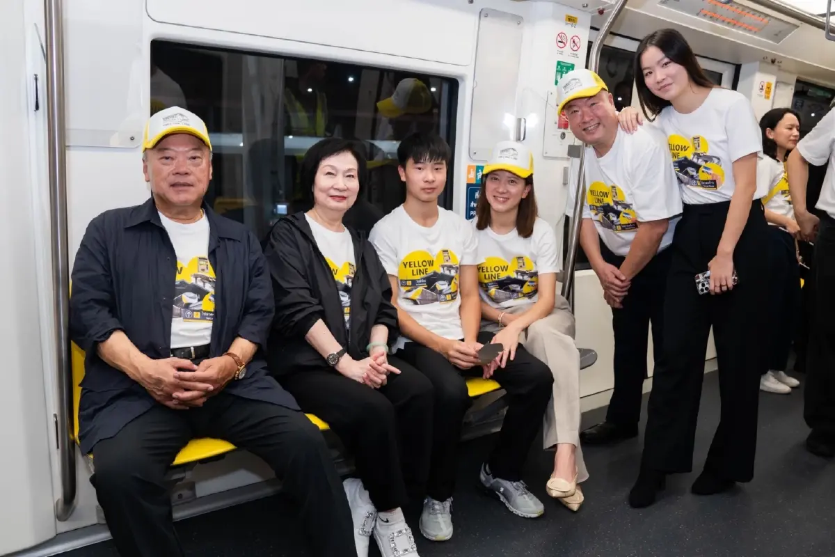 ‘คีรี กาญจนพาสน์’ คิกออฟขบวนปฐมฤกษ์ รถไฟฟ้ามหานคร สายสีเหลือง