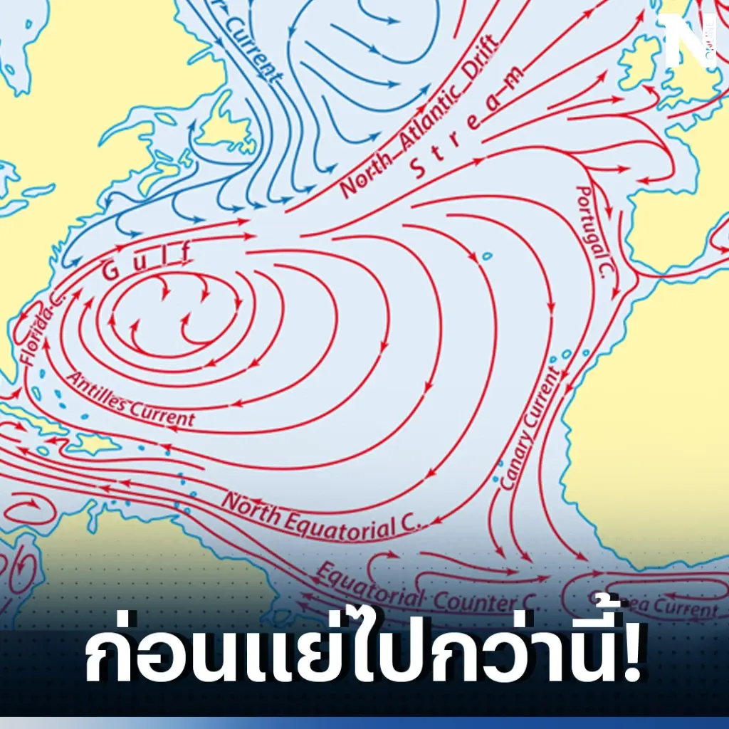 กระแสน้ำในมหาสมุทรแอตแลนติกกำลังอยู่ในขั้นวิกฤต อาจหายไปในปี 2050