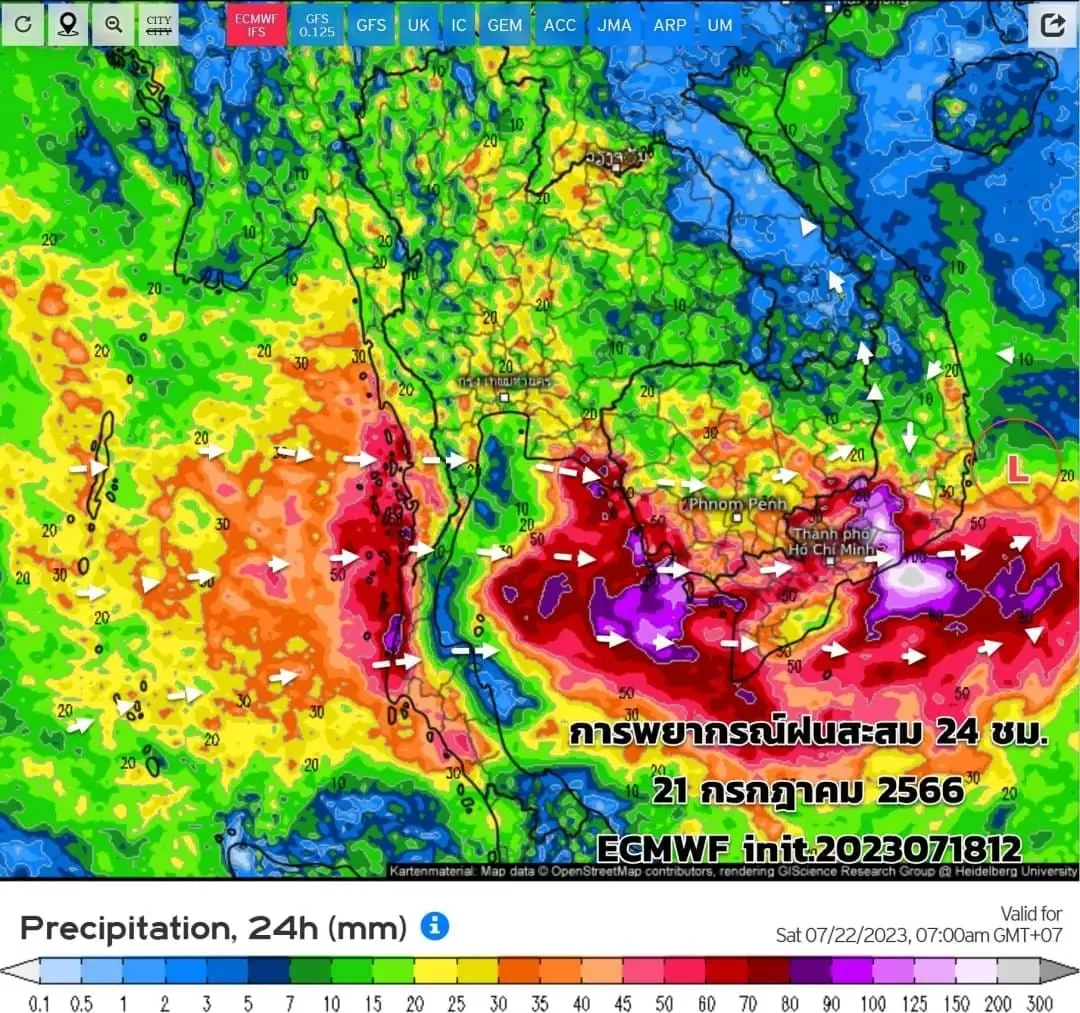 เตือน รับมือฝนฟ้าคะนองทั่วไทย ภาคใต้จ่ออ่วมสุด ยังคงมีฝนตกหนักในบางแห่ง 