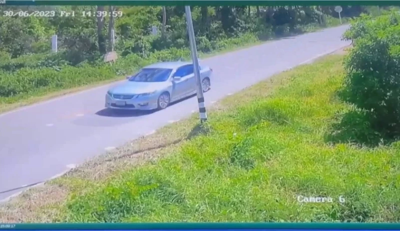 วงจรปิดจับภาพรถของผู้ต้องหา