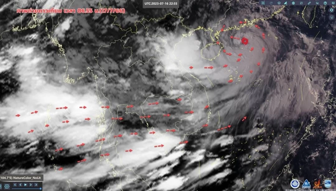 ส่องเส้นทางพายุ "ตาลิม" เคลื่อนผ่านจุดไหนบ้าง ทำไทยฝนตกหรือไม่?