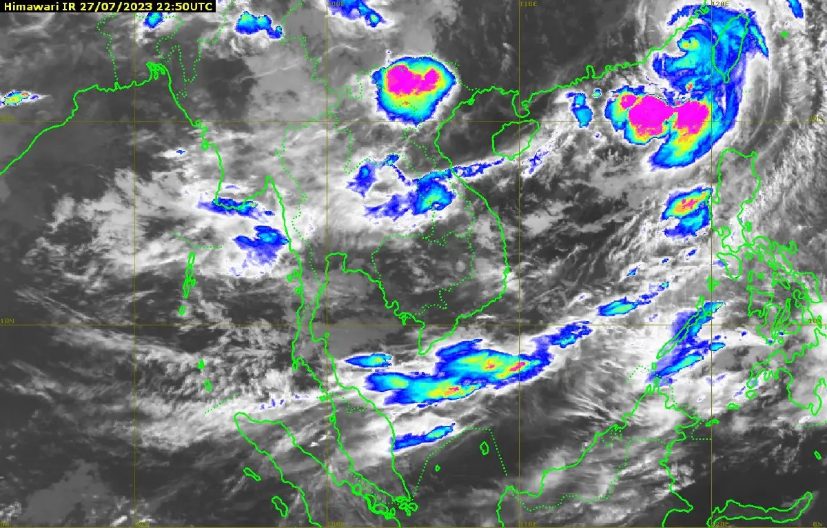"ไต้ฝุ่นทกซูรี"เคลื่อนขึ้นฝั่ง กรมอุตุฯแจ้ง 31 จว. ฝนฟ้าคะนอง และ ฝนตกหนัก