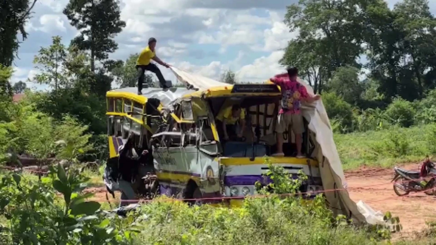 หลวงพ่อยัน รถบัสขนนักวิ่ง ที่ตกเหวสภาพดีสุด แค่ยังไม่ได้ทะเบียนจากขนส่ง